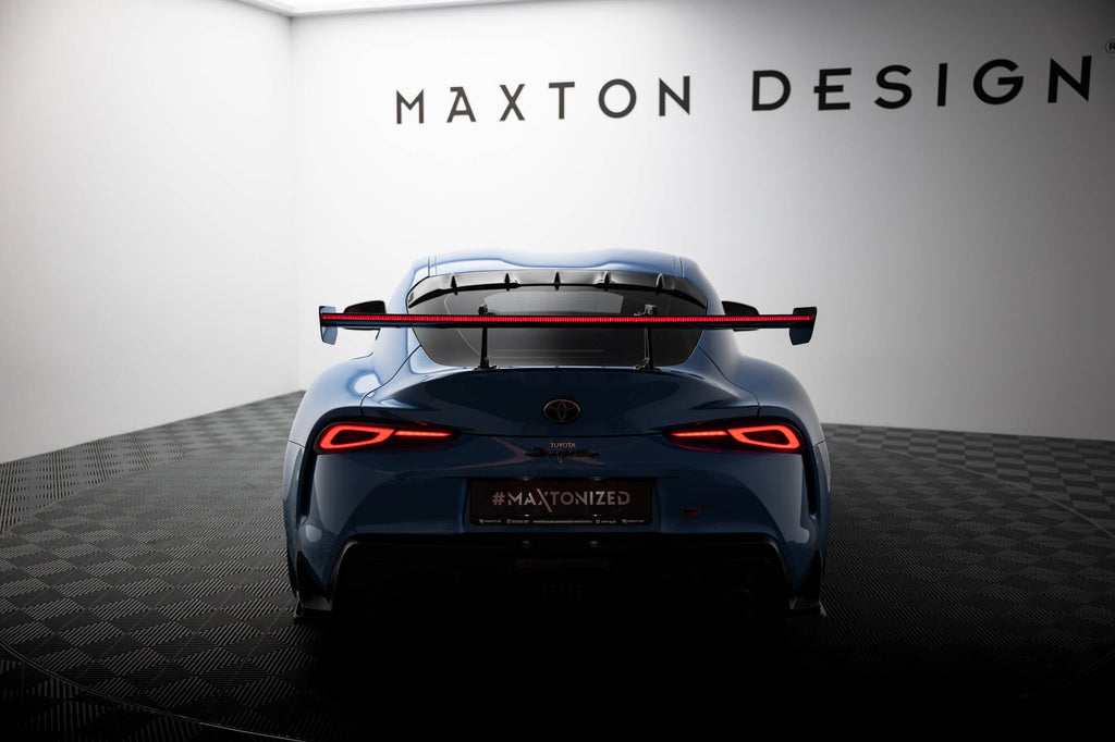 MAXTON DESIGN CARBON SPOILER WITH UPPER SWAN MOUNTING + LED TOYOTA SUPRA MK5