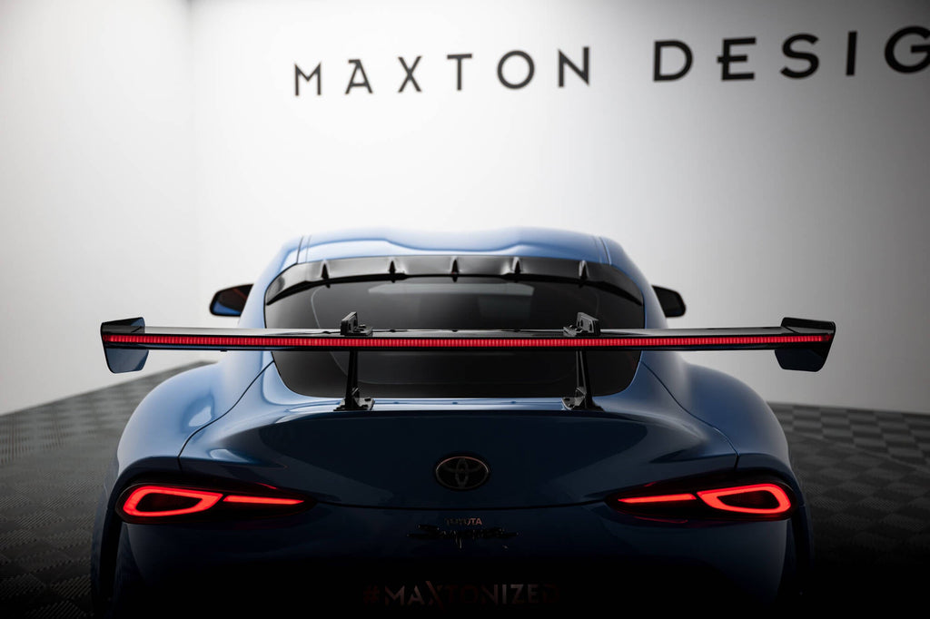 MAXTON DESIGN CARBON SPOILER WITH UPPER SWAN MOUNTING + LED TOYOTA SUPRA MK5