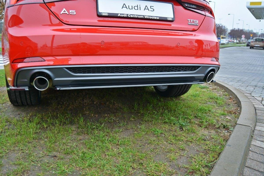 MAXTON DESIGN CENTRAL REAR SPLITTER AUDI A5 S-LINE F5 COUPE / SPORTBACK (WITHOUT VERTICAL BARS)