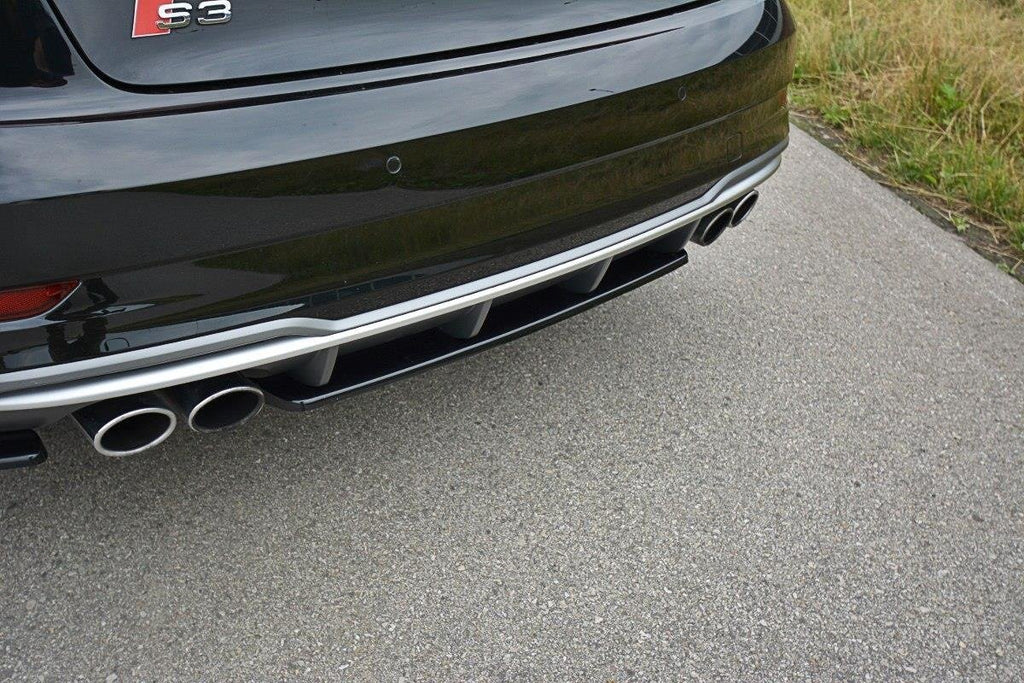 MAXTON DESIGN CENTRAL REAR SPLITTER AUDI S3 8V FL SEDAN