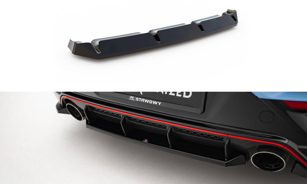 MAXTON DESIGN Central Rear Splitter for Hyundai Veloster N Mk2