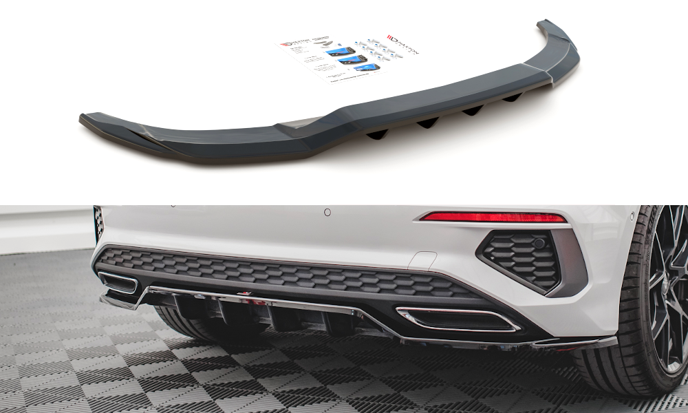 MAXTON DESIGN CENTRAL REAR SPLITTER (WITH VERTICAL BARS) AUDI A3 S-LINE SPORTBACK 8Y