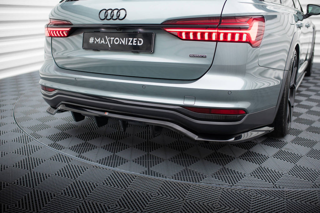 MAXTON DESIGN CENTRAL REAR SPLITTER (WITH VERTICAL BARS) AUDI A6 ALLROAD C8