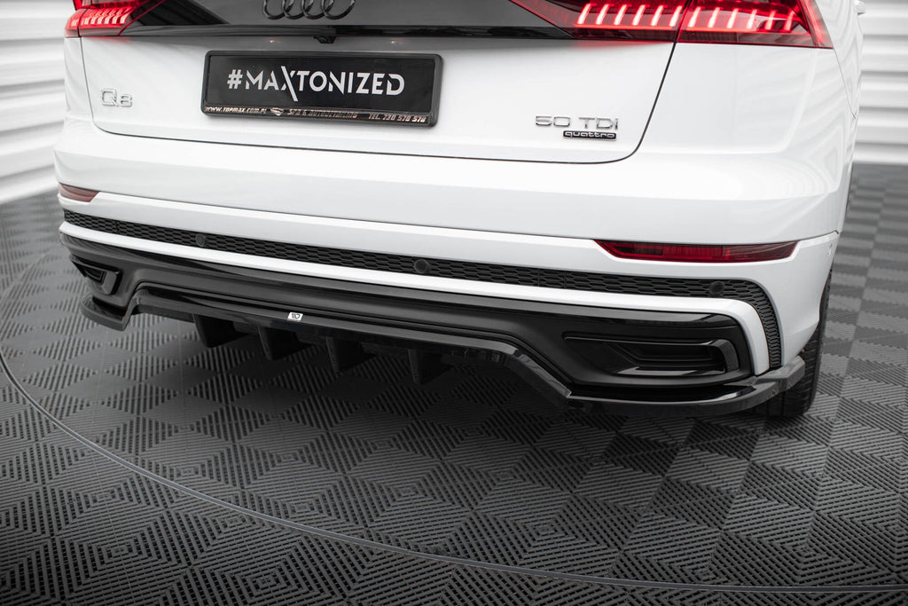 MAXTON DESIGN CENTRAL REAR SPLITTER (WITH VERTICAL BARS) AUDI Q8 S-LINE MK1