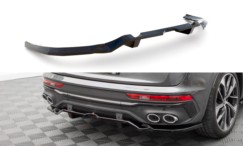 MAXTON DESIGN CENTRAL REAR SPLITTER (WITH VERTICAL BARS) AUDI SQ5 SPORTBACK MK2 FACELIFT