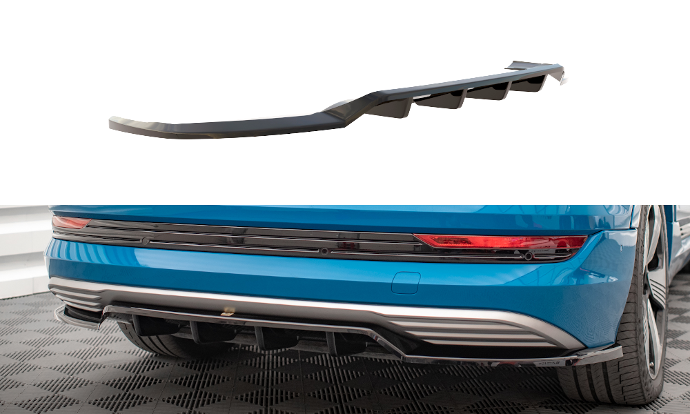 MAXTON DESIGN CENTRAL REAR SPLITTER (WITH VERTICAL BARS) AUDI E-TRON