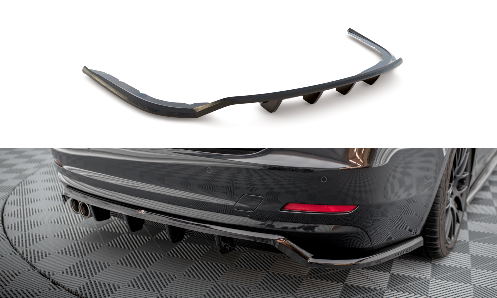 MAXTON DESIGN CENTRAL REAR SPLITTER (WITH VERTICAL BARS) BMW 4 GRAN COUPE F36