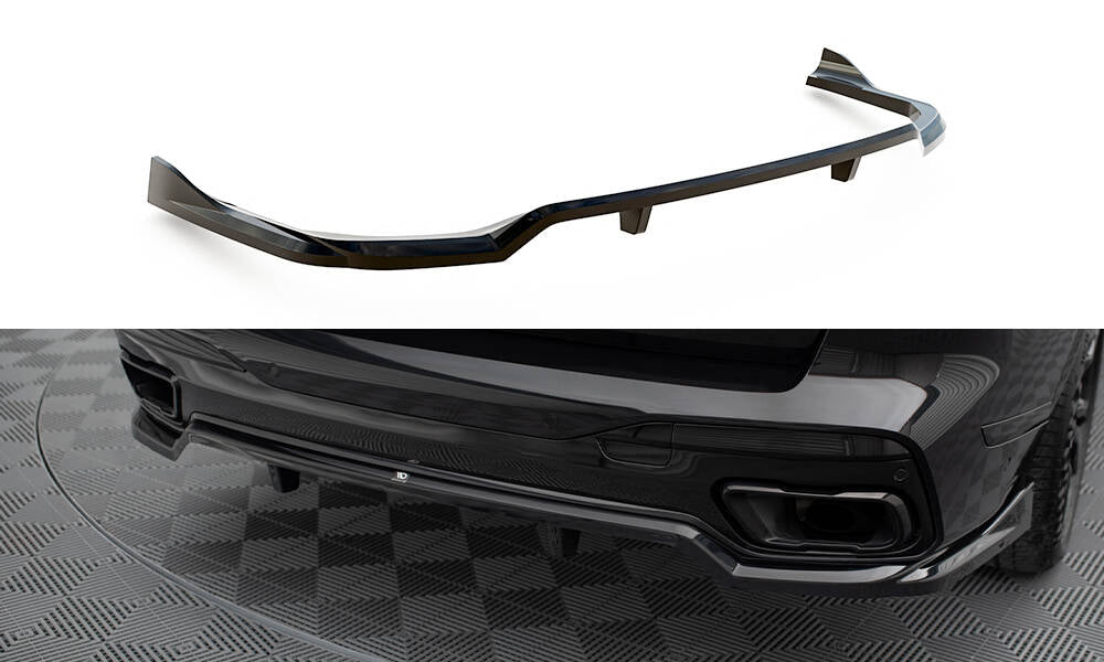 MAXTON DESIGN CENTRAL REAR SPLITTER (WITH VERTICAL BARS) BMW X7 M-PACK G07 FACELIFT