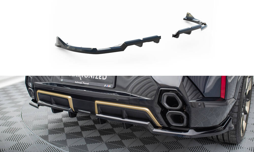 MAXTON DESIGN CENTRAL REAR SPLITTER (WITH VERTICAL BARS) BMW XM G09