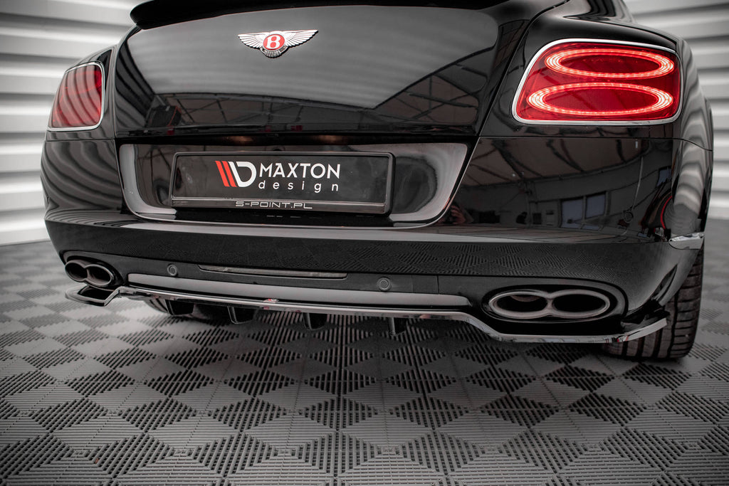 MAXTON DESIGN CENTRAL REAR SPLITTER (WITH VERTICAL BARS) BENTLEY CONTINENTAL GT V8 S MK2