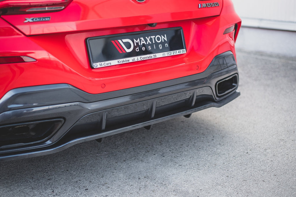 MAXTON DESIGN CENTRAL REAR SPLITTER (WITH VERTICAL BARS) BMW M850I G15