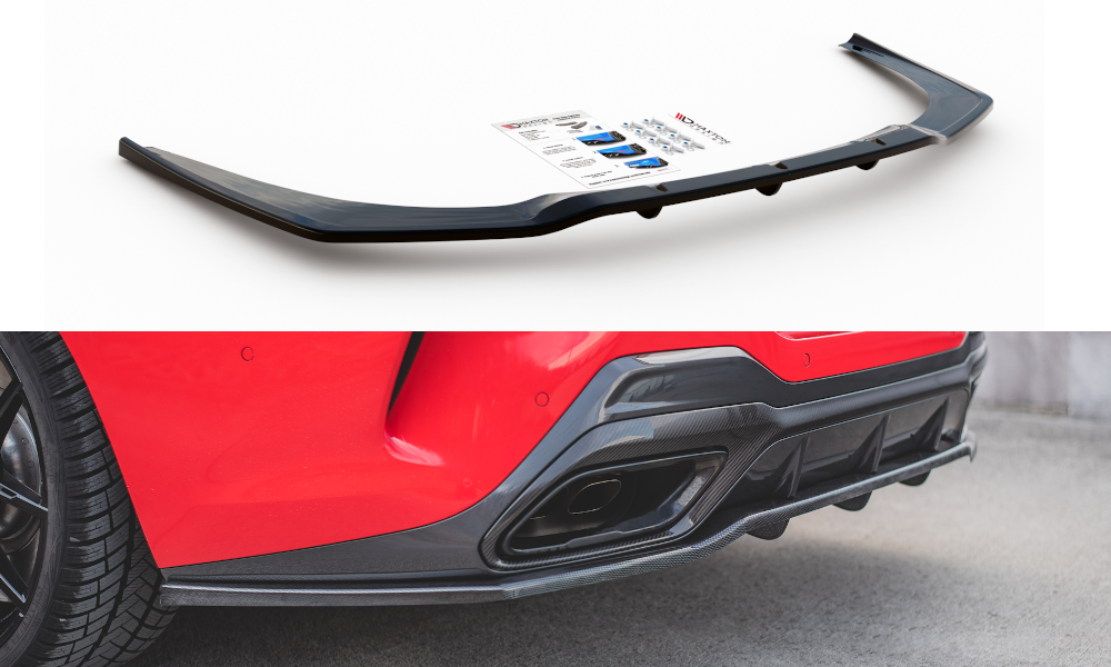 MAXTON DESIGN CENTRAL REAR SPLITTER (WITH VERTICAL BARS) BMW M850I G15