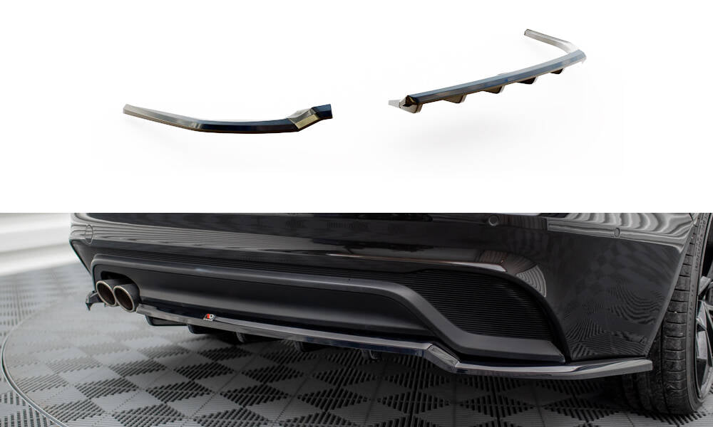 MAXTON DESIGN CENTRAL REAR SPLITTER (WITH VERTICAL BARS) JAGUAR XE X760 FACELIFT