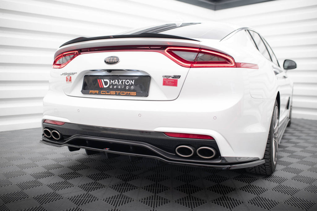 MAXTON DESIGN CENTRAL REAR SPLITTER (WITH VERTICAL BARS) KIA STINGER GT-LINE MK1