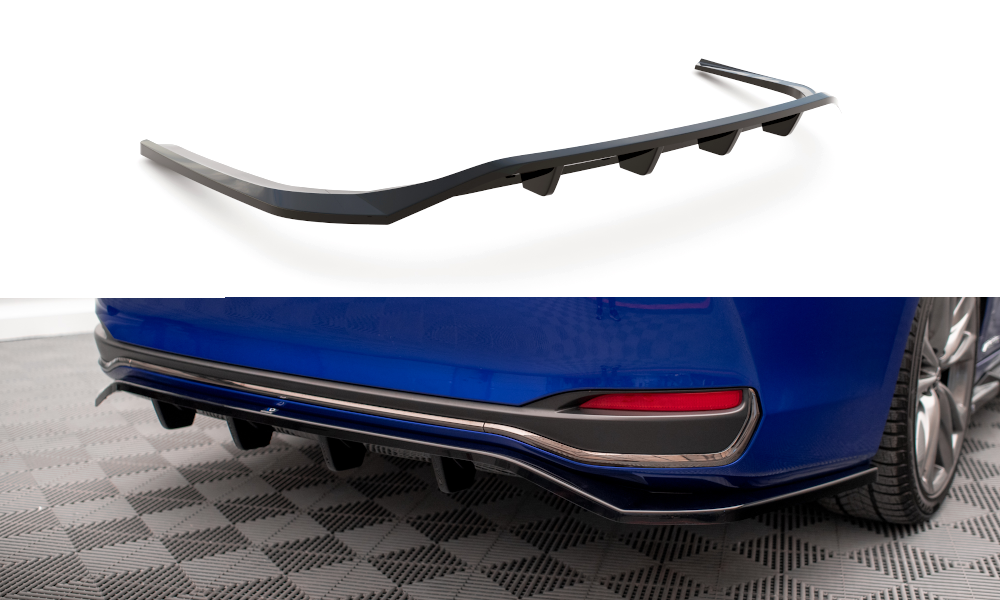 MAXTON DESIGN CENTRAL REAR SPLITTER (WITH VERTICAL BARS) LEXUS ES F SPORT MK7