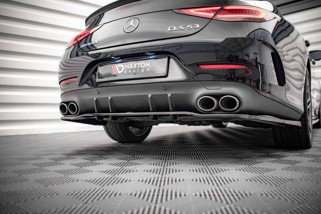 MAXTON DESIGN CENTRAL REAR SPLITTER (WITH VERTICAL BARS) MERCEDES-AMG CLS 53 C257