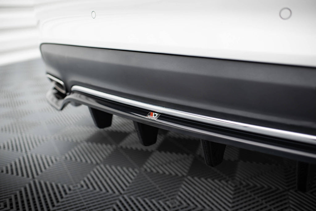 MAXTON DESIGN CENTRAL REAR SPLITTER (WITH VERTICAL BARS) MERCEDES-BENZ CLA C117 FACELIFT