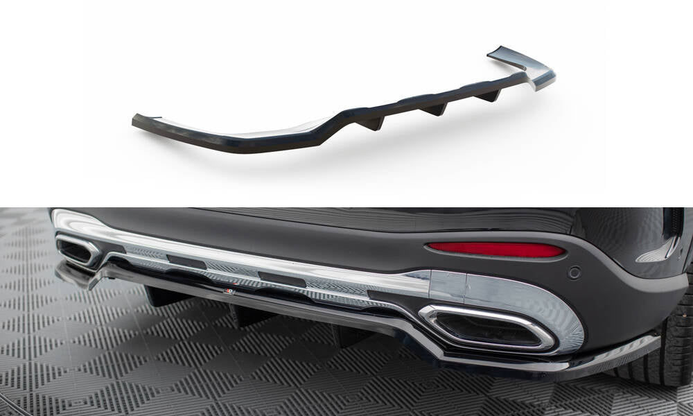 MAXTON DESIGN CENTRAL REAR SPLITTER (WITH VERTICAL BARS) MERCEDES-BENZ GLC AMG-LINE X254