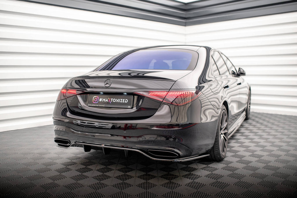 MAXTON DESIGN CENTRAL REAR SPLITTER (WITH VERTICAL BARS) MERCEDES-BENZ S AMG-LINE W223