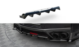 MAXTON DESIGN CENTRAL REAR SPLITTER (WITH VERTICAL BARS) NISSAN GTR R35 FACELIFT