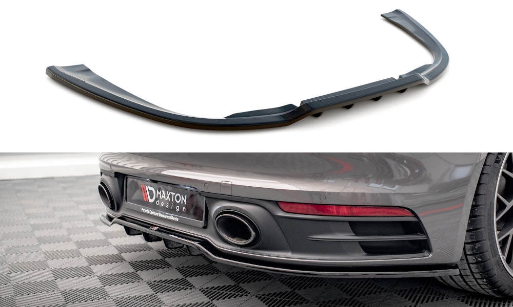 MAXTON DESIGN CENTRAL REAR SPLITTER (WITH VERTICAL BARS) PORSCHE 911 CARRERA 4S 992