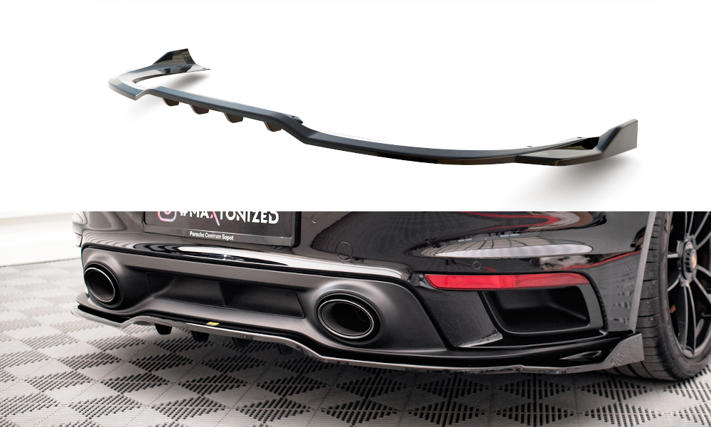 MAXTON DESIGN CENTRAL REAR SPLITTER (WITH VERTICAL BARS) PORSCHE 911 TURBO S 992