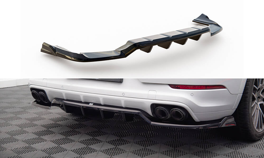 MAXTON DESIGN CENTRAL REAR SPLITTER (WITH VERTICAL BARS) PORSCHE CAYENNE COUPE MK3