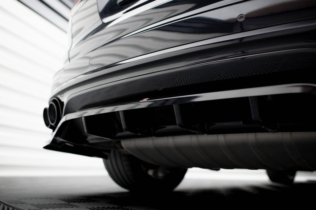MAXTON DESIGN CENTRAL REAR SPLITTER (WITH VERTICAL BARS) PORSCHE CAYENNE MK2 FACELIFT