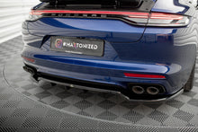 Load image into Gallery viewer, MAXTON DESIGN CENTRAL REAR SPLITTER (WITH VERTICAL BARS) PORSCHE PANAMERA E-HYBRID 971 FACELIFT