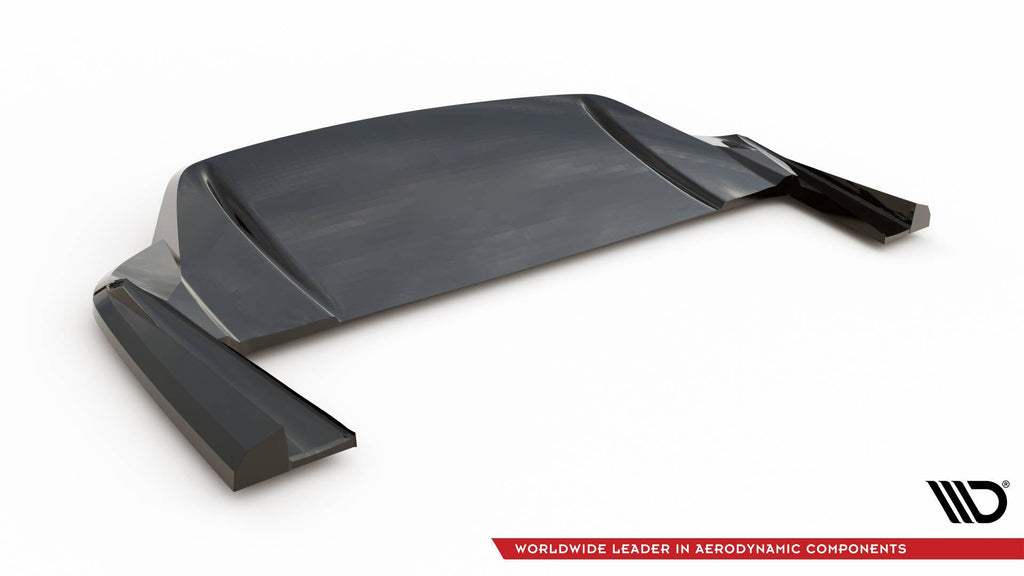 MAXTON DESIGN CENTRAL REAR SPLITTER (WITH VERTICAL BARS) PORSCHE TAYCAN / TAYCAN 4 / TAYCAN 4S / TAYCAN GTS MK1