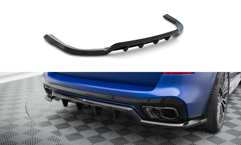 MAXTON DESIGN CENTRAL REAR SPLITTER (WITH VERTICAL BARS) V.1 BMW X5 M-PACK G05 FACELIFT