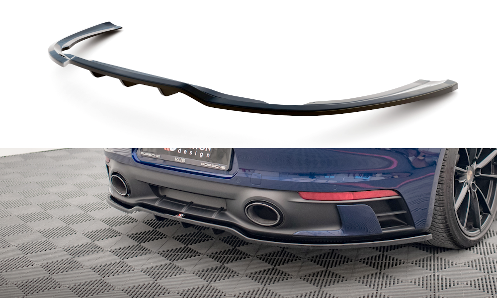 MAXTON DESIGN CENTRAL REAR SPLITTER (WITH VERTICAL BARS) V.1 PORSCHE 911 CARRERA AERO 992 / CARRERA GTS 992