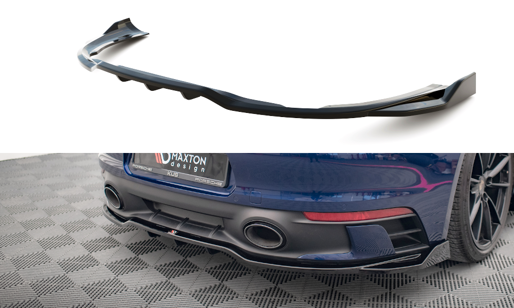 MAXTON DESIGN CENTRAL REAR SPLITTER (WITH VERTICAL BARS) V.2 PORSCHE 911 CARRERA AERO 992 / CARRERA GTS 992