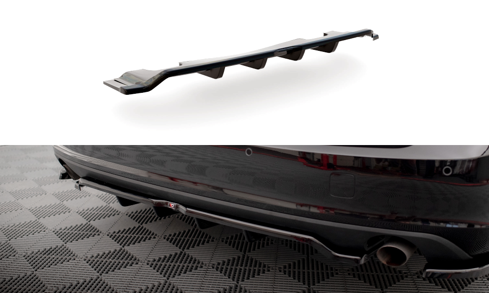 MAXTON DESIGN CENTRAL REAR SPLITTER (WITH VERTICAL BARS) V.2 VOLVO V90 MK2