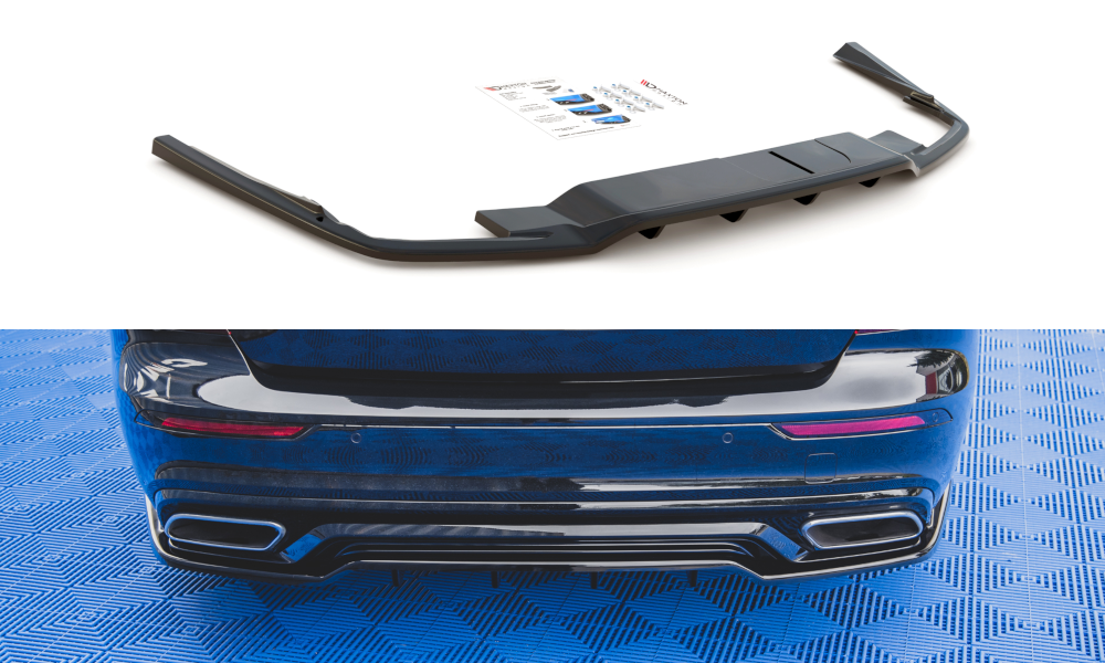 MAXTON DESIGN CENTRAL REAR SPLITTER (WITH VERTICAL BARS) VOLVO S60 R-DESIGN MK3