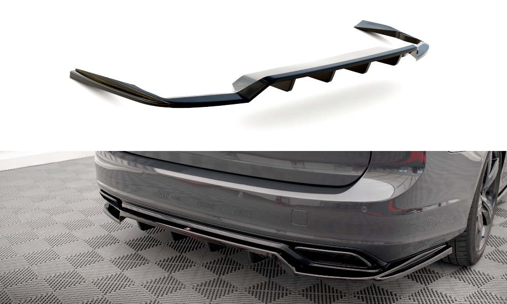 MAXTON DESIGN CENTRAL REAR SPLITTER (WITH VERTICAL BARS) VOLVO V90 / S90 R-DESIGN MK2