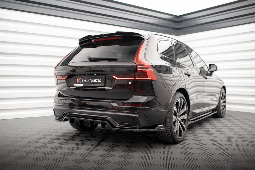 MAXTON DESIGN CENTRAL REAR SPLITTER (WITH VERTICAL BARS) VOLVO XC60 R-DESIGN MK2 FACELIFT