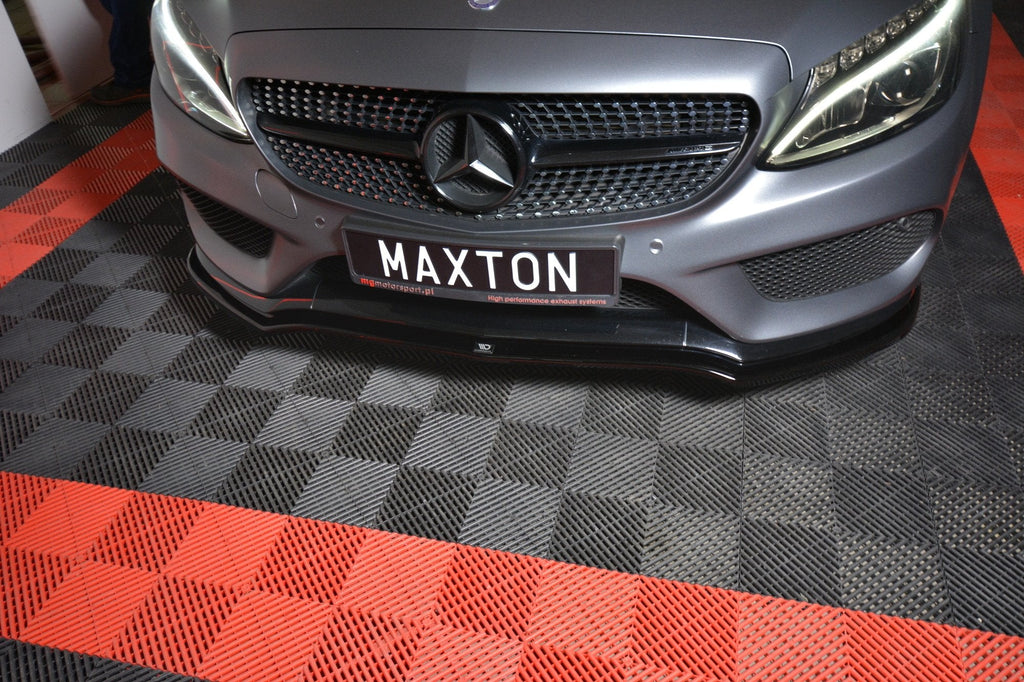 MAXTON DESIGN FRONT SPLITTER V.1 MERCEDES- BENZ C-CLASS W205 COUPE AMG-LINE