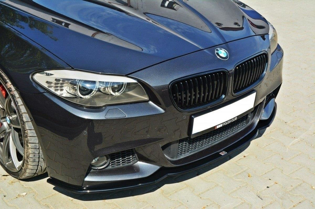 Maxton Design Gloss Black Front Diffuser Splitter V2 For BMW 5 Series F10/F11 M-Sport