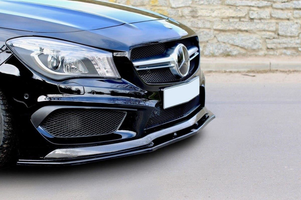 MAXTON DESIGN FRONT SPLITTER V.2 MERCEDES CLA 45 AMG C117 (PREFACE)