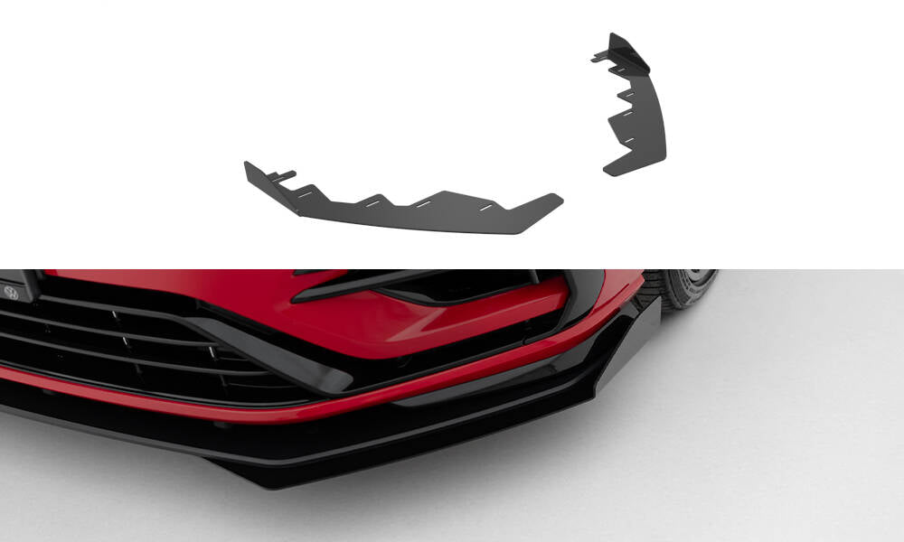 MAXTON DESIGN FRONT  SPLITTER FLAPS VOLKSWAGEN GOLF 7 R / R-LINE FACELIFT