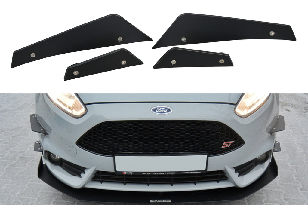 MAXTON DESIGN FRONT BUMPER WINGS (CANARDS) FORD FIESTA ST MK7 FL