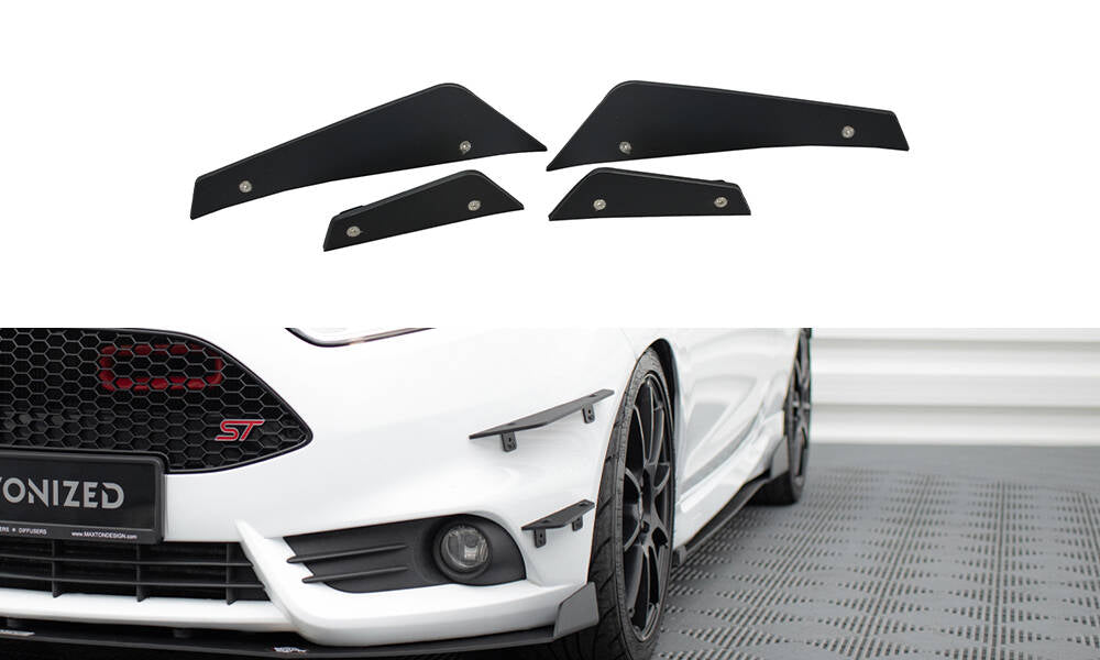 MAXTON DESIGN FRONT BUMPER WINGS (CANARDS) FORD FIESTA ST MK7 FL