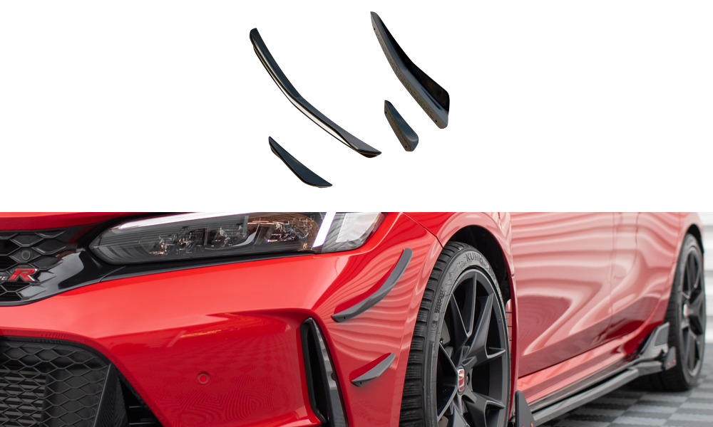 MAXTON DESIGN FRONT BUMPER WINGS (CANARDS) HONDA CIVIC TYPE-R MK 11