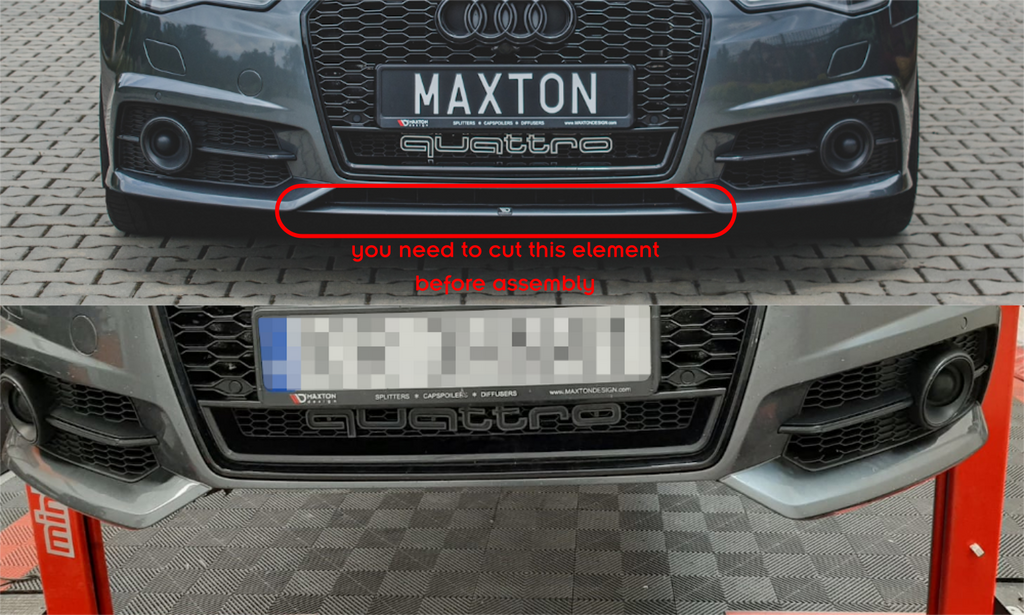 MAXTON DESIGN FRONT SPLITTER AUDI S6 / A6 S-LINE C7 FL