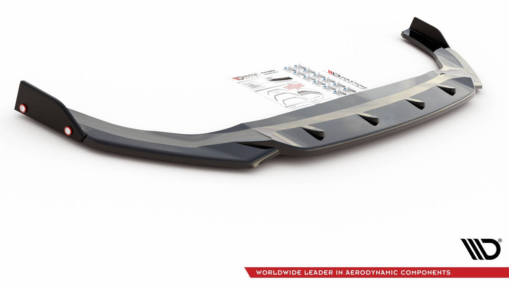 MAXTON DESIGN FRONT SPLITTER + FLAPS V.2 VOLKSWAGEN GOLF 8 GTI / R-LINE