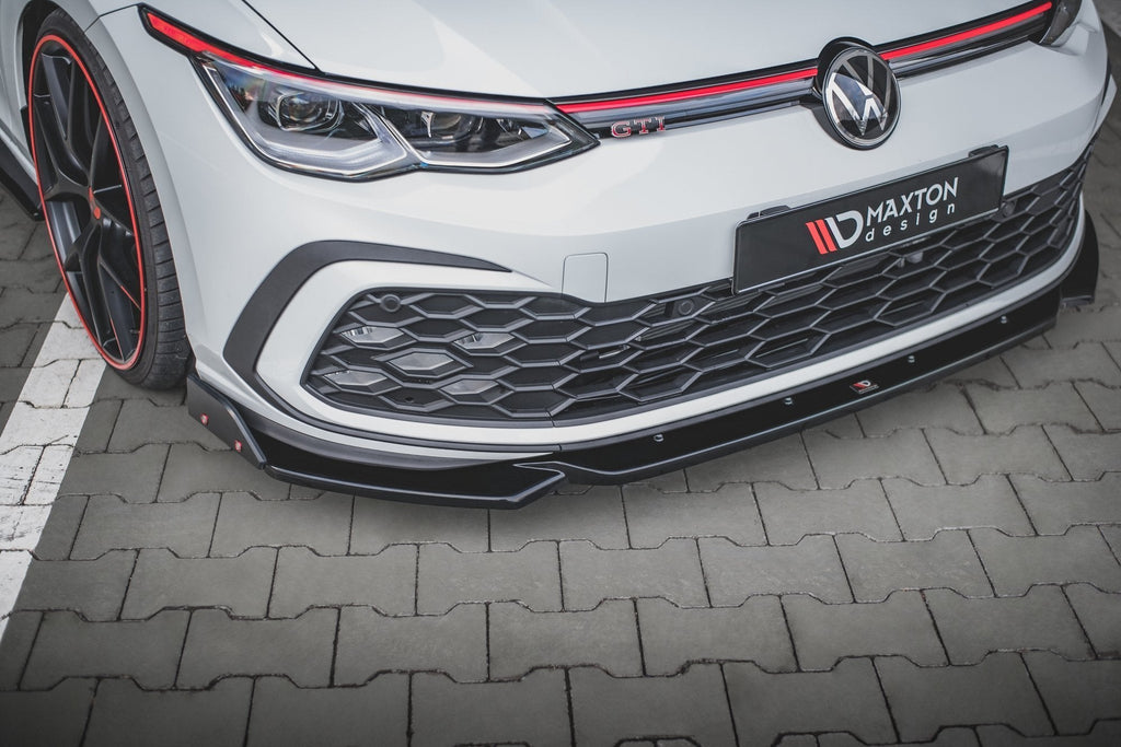 MAXTON DESIGN FRONT SPLITTER + FLAPS V.2 VOLKSWAGEN GOLF 8 GTI / R-LINE