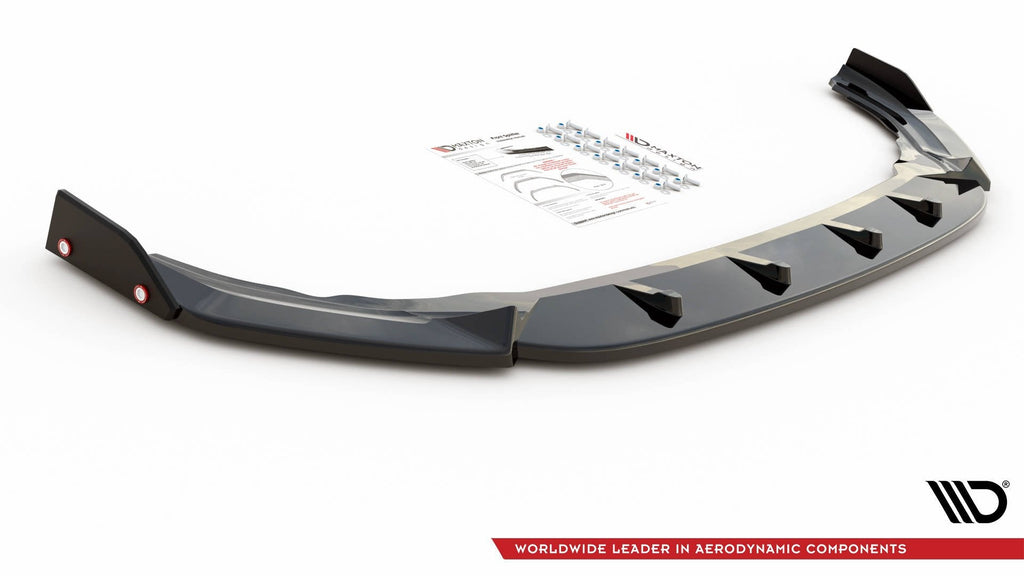 MAXTON DESIGN FRONT SPLITTER + FLAPS V.2 VOLKSWAGEN GOLF R MK8