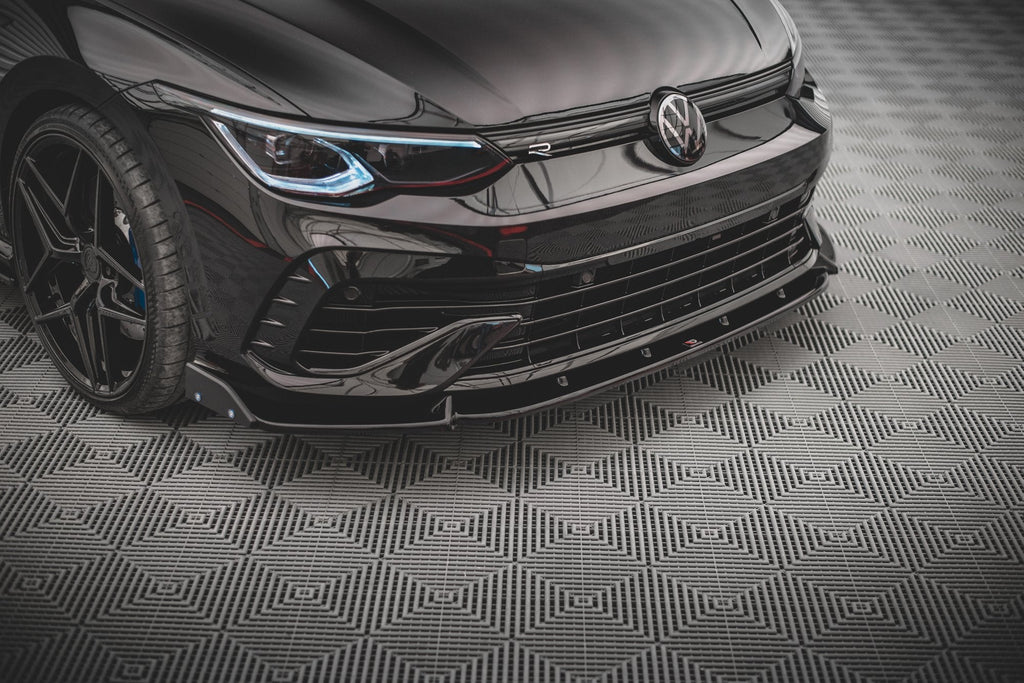 MAXTON DESIGN FRONT SPLITTER + FLAPS V.2 VOLKSWAGEN GOLF R MK8