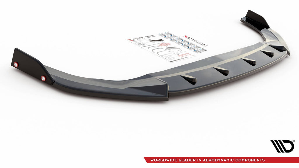 MAXTON DESIGN FRONT SPLITTER + FLAPS V.3 VOLKSWAGEN GOLF 8 GTI / R-LINE